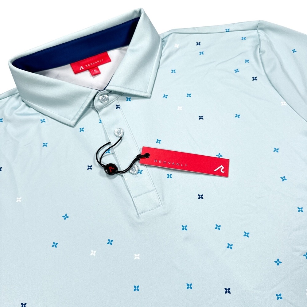 NWT‎ REDVANLY Men's Size L Breeze Savile Stretch Performance Golf Polo Shirt